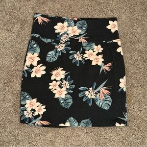 Charlotte Russe Black Floral Skirt